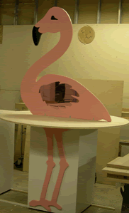 large image of flamingo table
