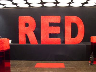 large image of red sign